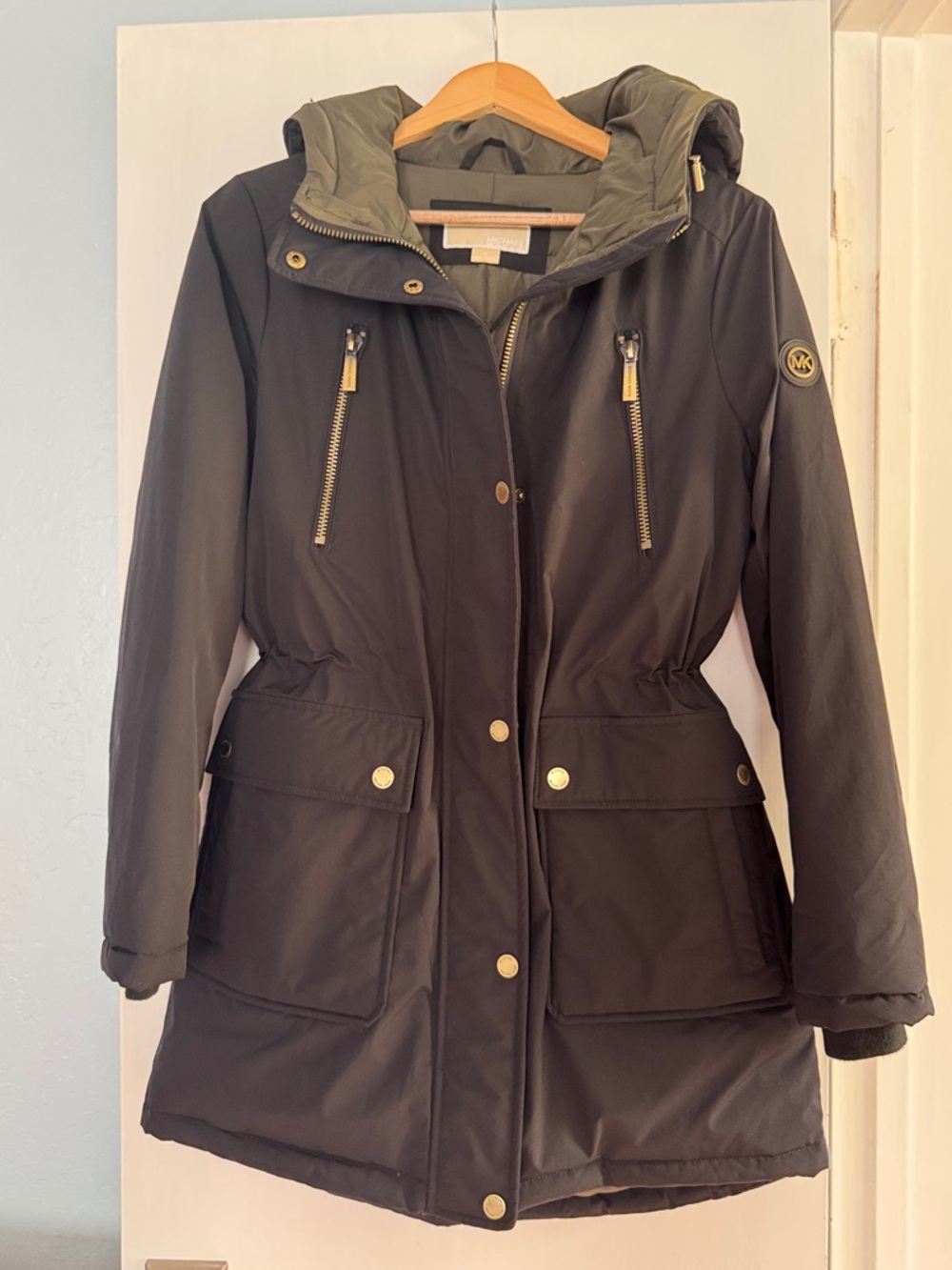 Michael Kors Women Black Jacket with Gold Hardware